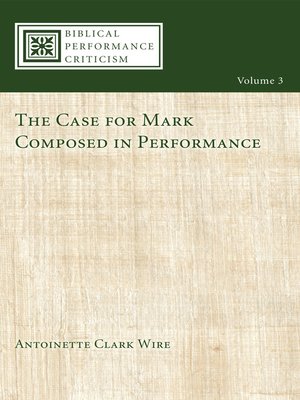 cover image of The Case for Mark Composed in Performance